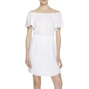 NEW NWT Ella Moss Blouson Off The Shoulder Flutter Sundress Dress White Size XS